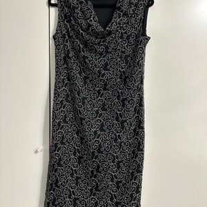 Jones New York Black Short Sleeve Dress